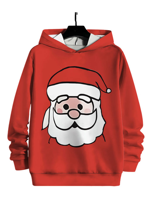 Christmas Printed Oversized Hooded Sweatshirt for Men & Women
