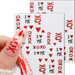 XOXO Valentine's Day 3D Red Glitter Heart Nail Stickers