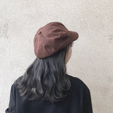 Retro Women's Plaid Newsboy Beret Cap