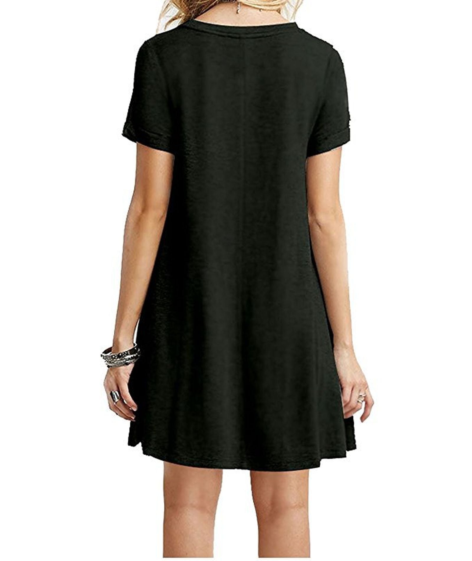 Women’s Vintage Casual Short Sleeve T-Shirt Dress
