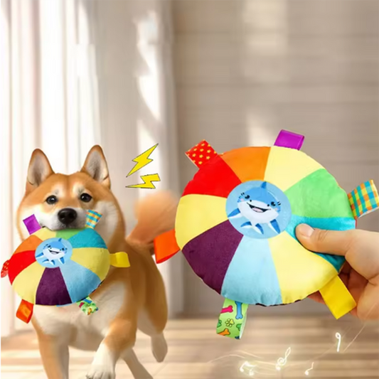 Hot Dog Plush Toy with Bell for Small Dogs