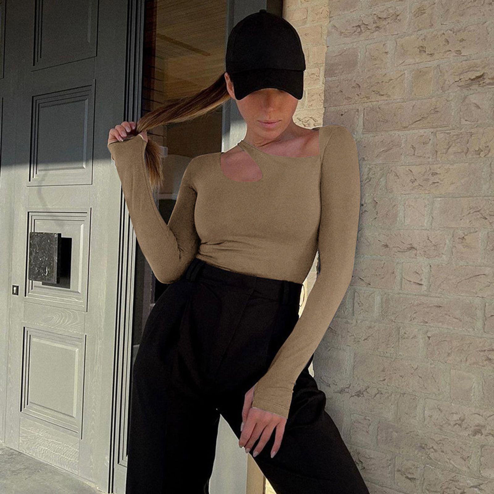 Y2K Casual Long Sleeve Bodysuit for Women