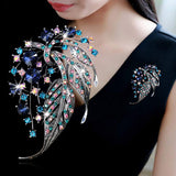 Elegant Colorful Hollow Leaf Brooch for Women