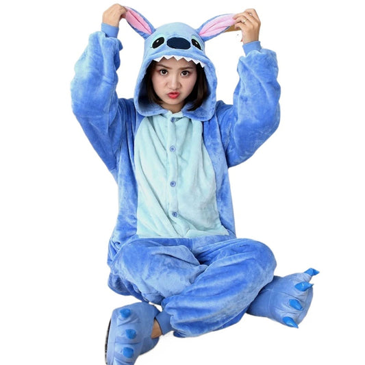Kigurumi Stitch Cartoon Pajamas for Adults