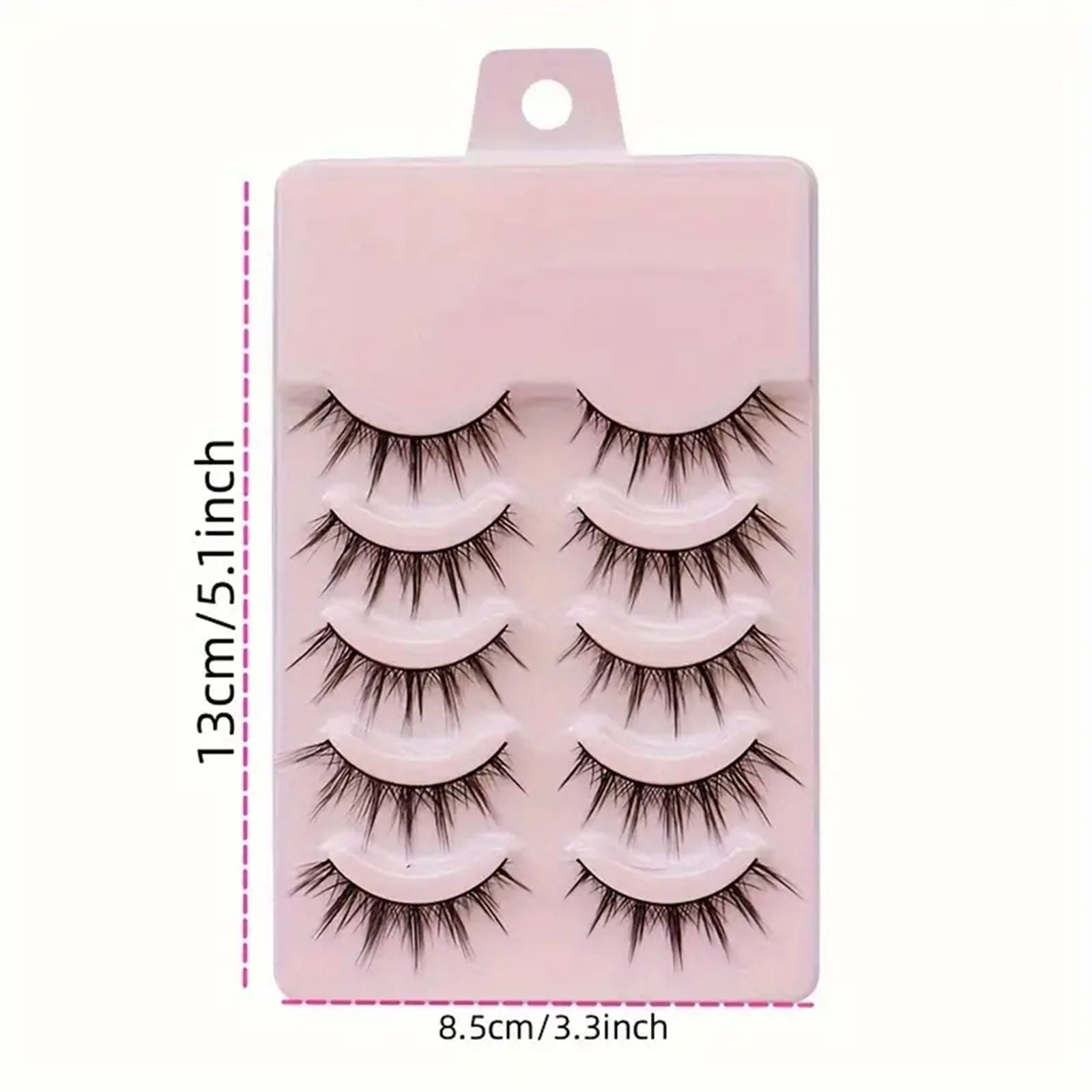 5 Pairs Soft Natural False Lashes for Round Eyes