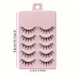 5 Pairs Soft Natural False Lashes for Round Eyes
