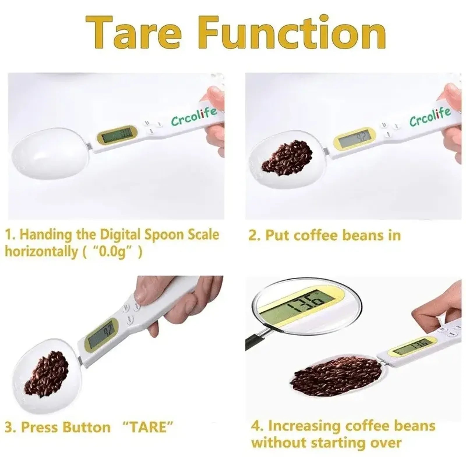 Portable LCD Digital Kitchen Scale Measuring Spoon