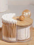 Dual Compartment Cotton Swab and Ball Organizer