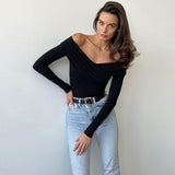 Women's Long Sleeve Crossed Bodysuit