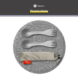 2-in-1 Titanium Spoon and Fork - Lightweight Portable Tool