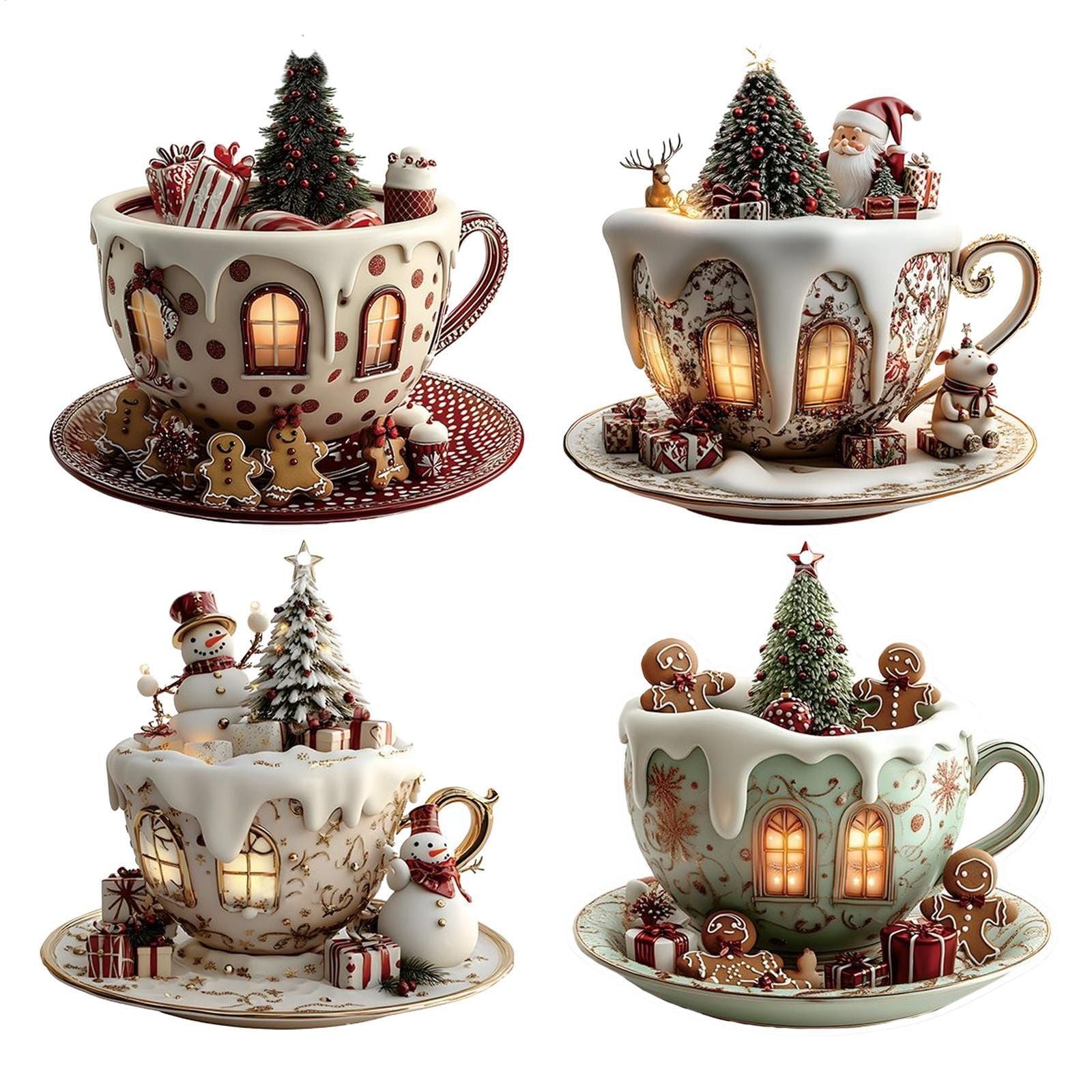 2D Acrylic Christmas Tree Pendant Ornament for Car Mirror