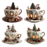 2D Acrylic Christmas Tree Pendant Ornament for Car Mirror