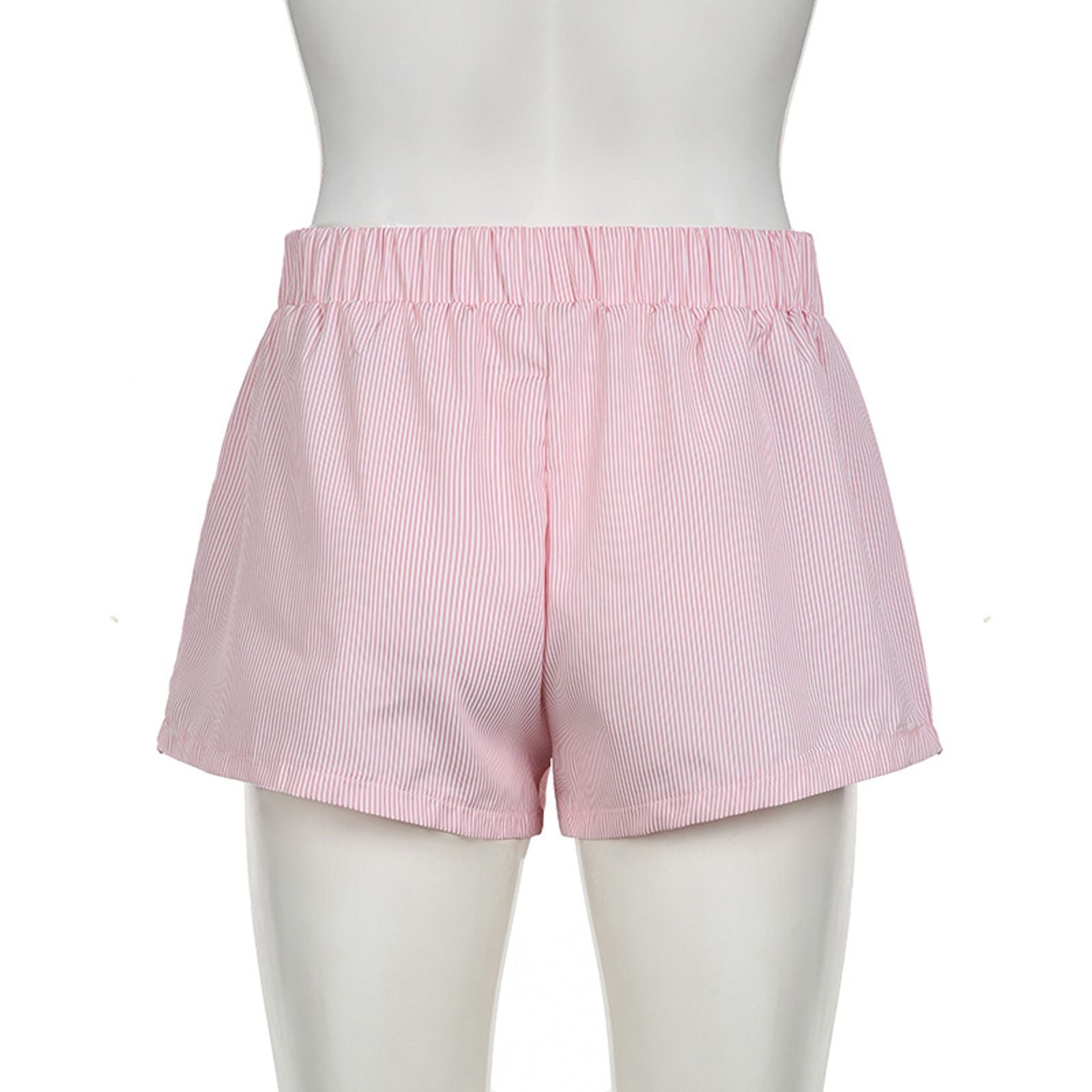 Striped Print Casual Shorts for Women