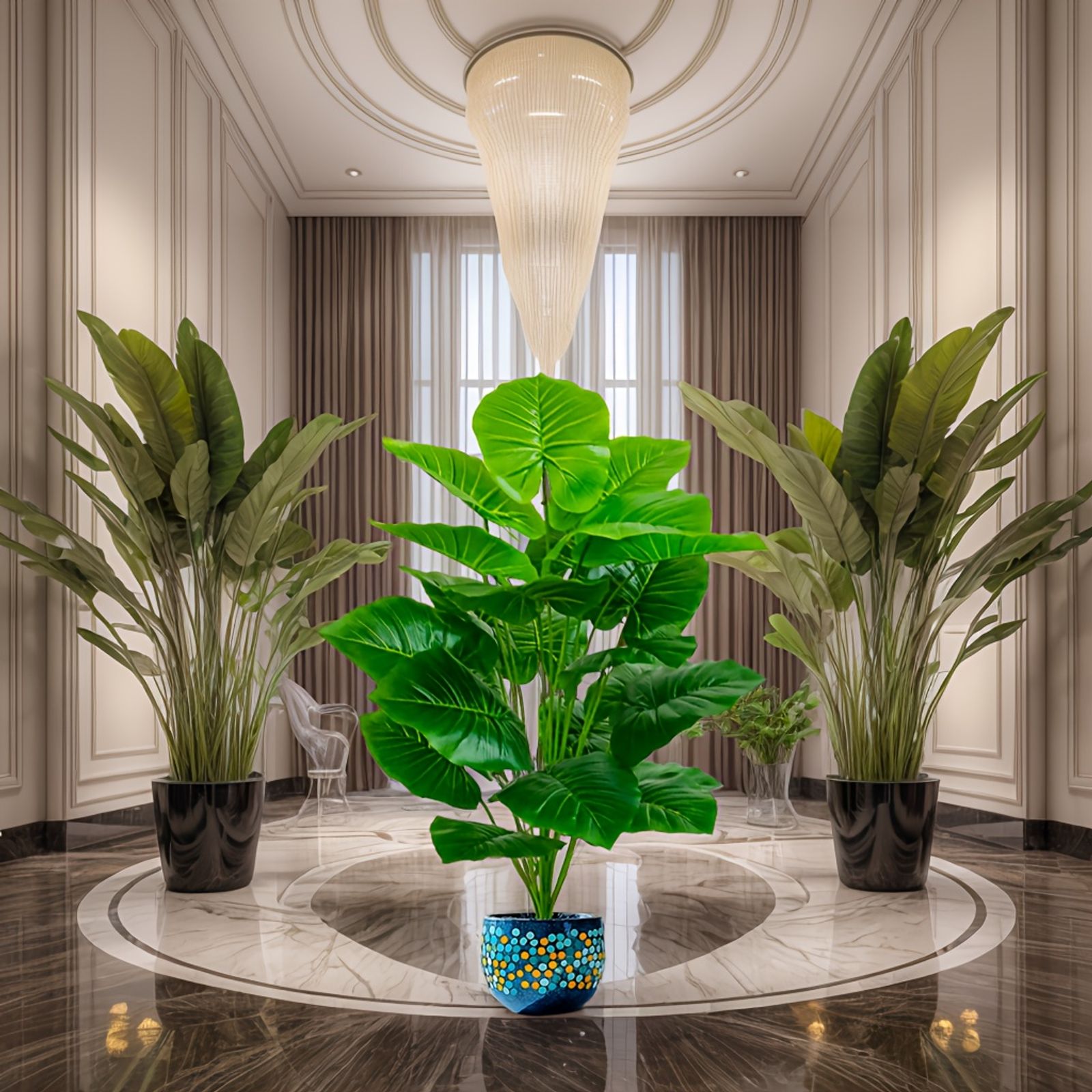 Lifelike 100cm Artificial Palm Tree with 18 Leaves