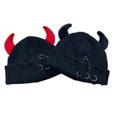Warm Viking Hat with Metal Horns for Winter Events