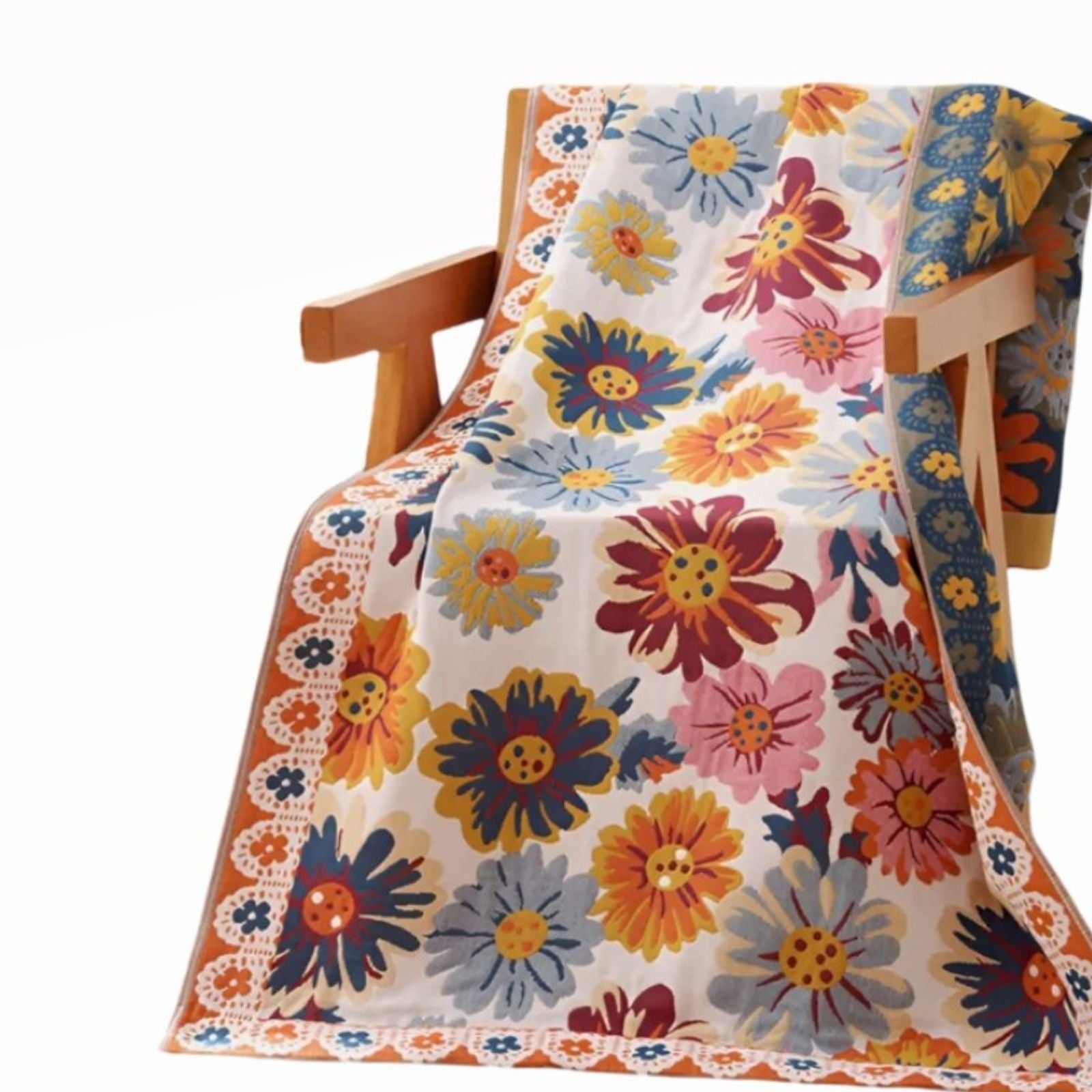 Pure Cotton Floral Towel Blanket