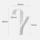 White Clear Hanger Clips for Towels and Scarves