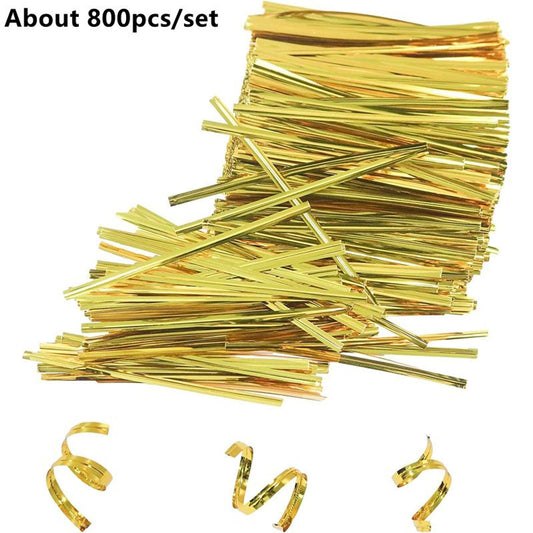 Reusable Metallic Twist Ties for Candy Bags and Gifts
