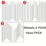 3PCS Self-Adhesive French Nail Art Stickers for DIY Decoration