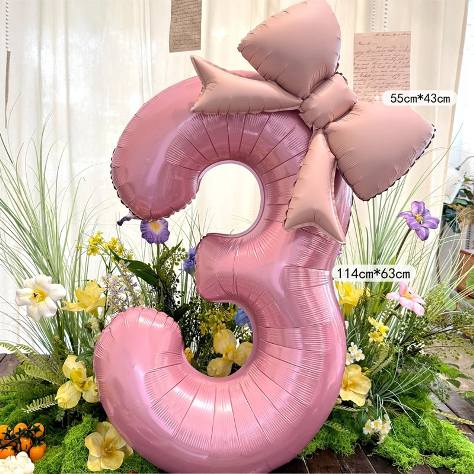 40-Inch Pink Bowknot Aluminum Foil Balloons