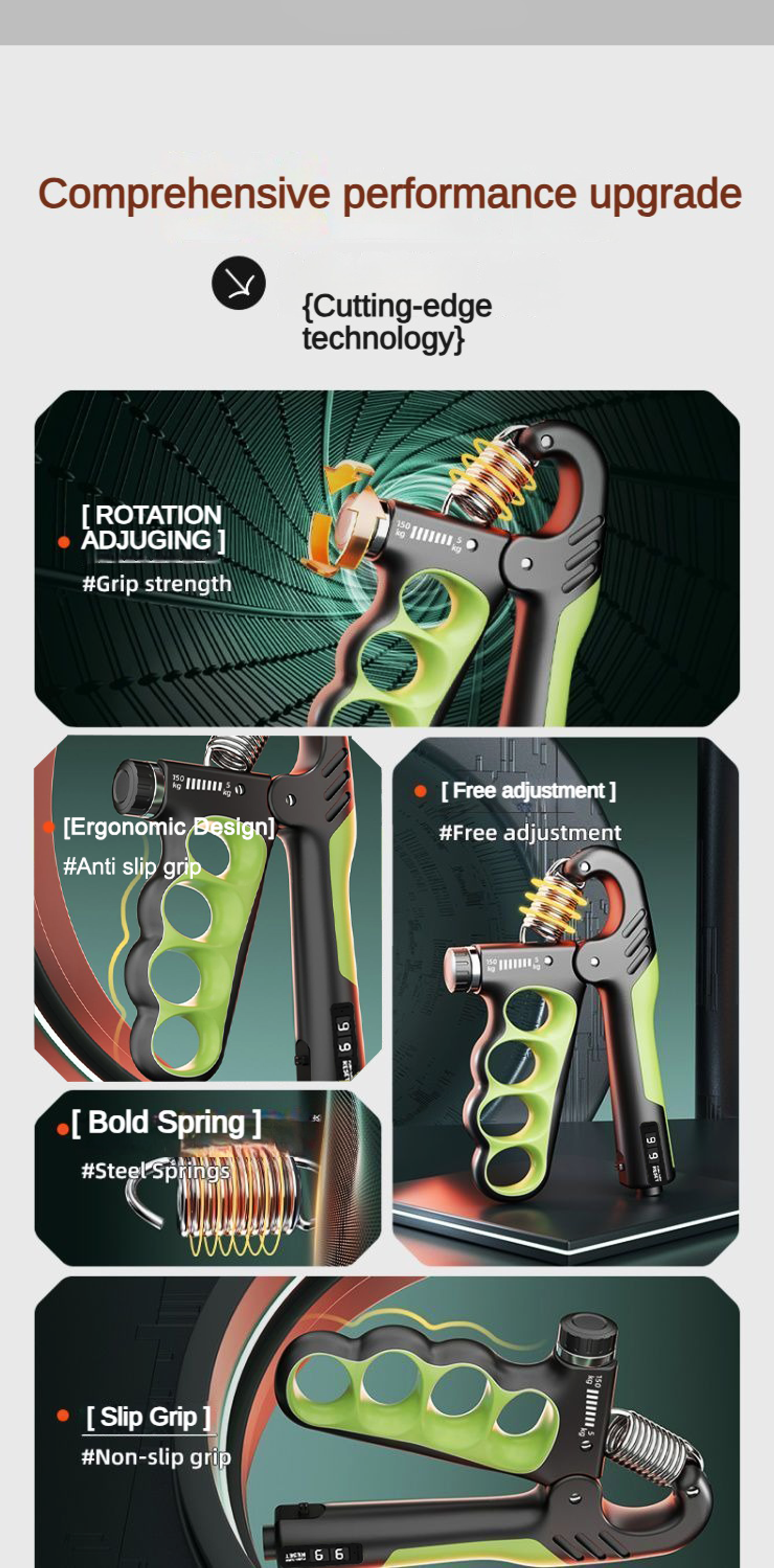 Adjustable Grip Strength Device for Rehabilitation & Training
