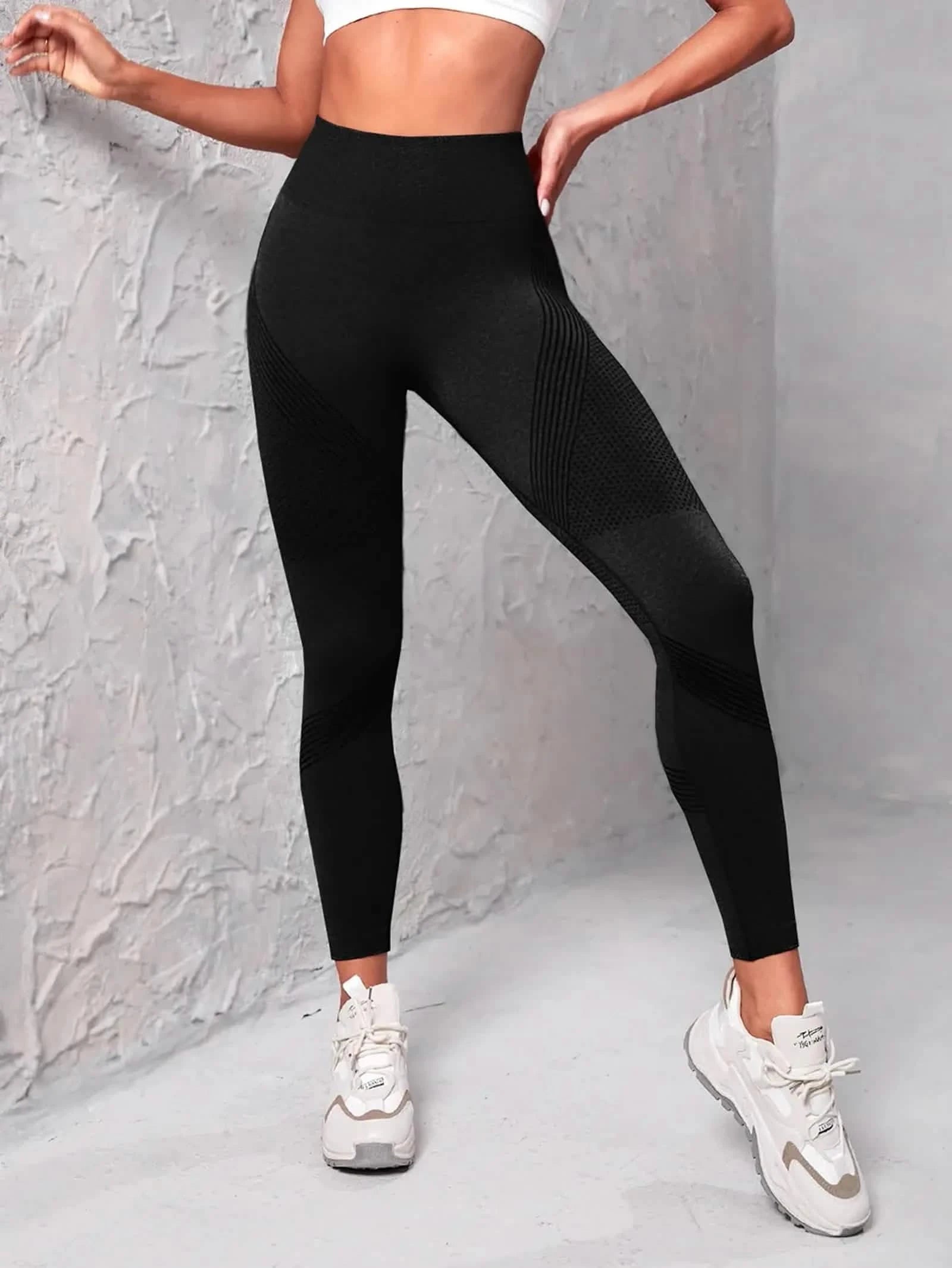 Elastic High Waist Leggings for Women - Seamless Fitness Tights