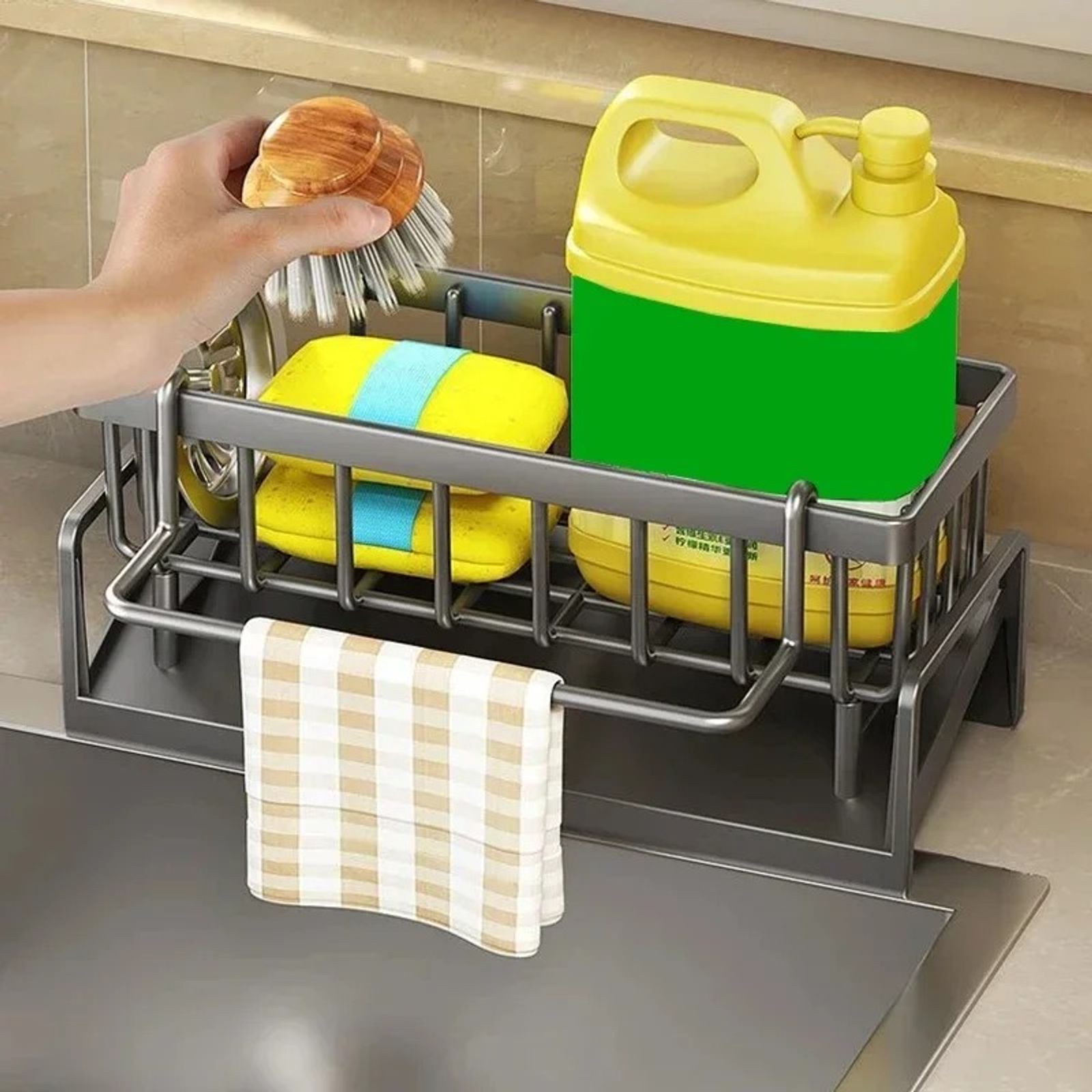 Multifunctional Sponge Rack and Kitchen Organizer