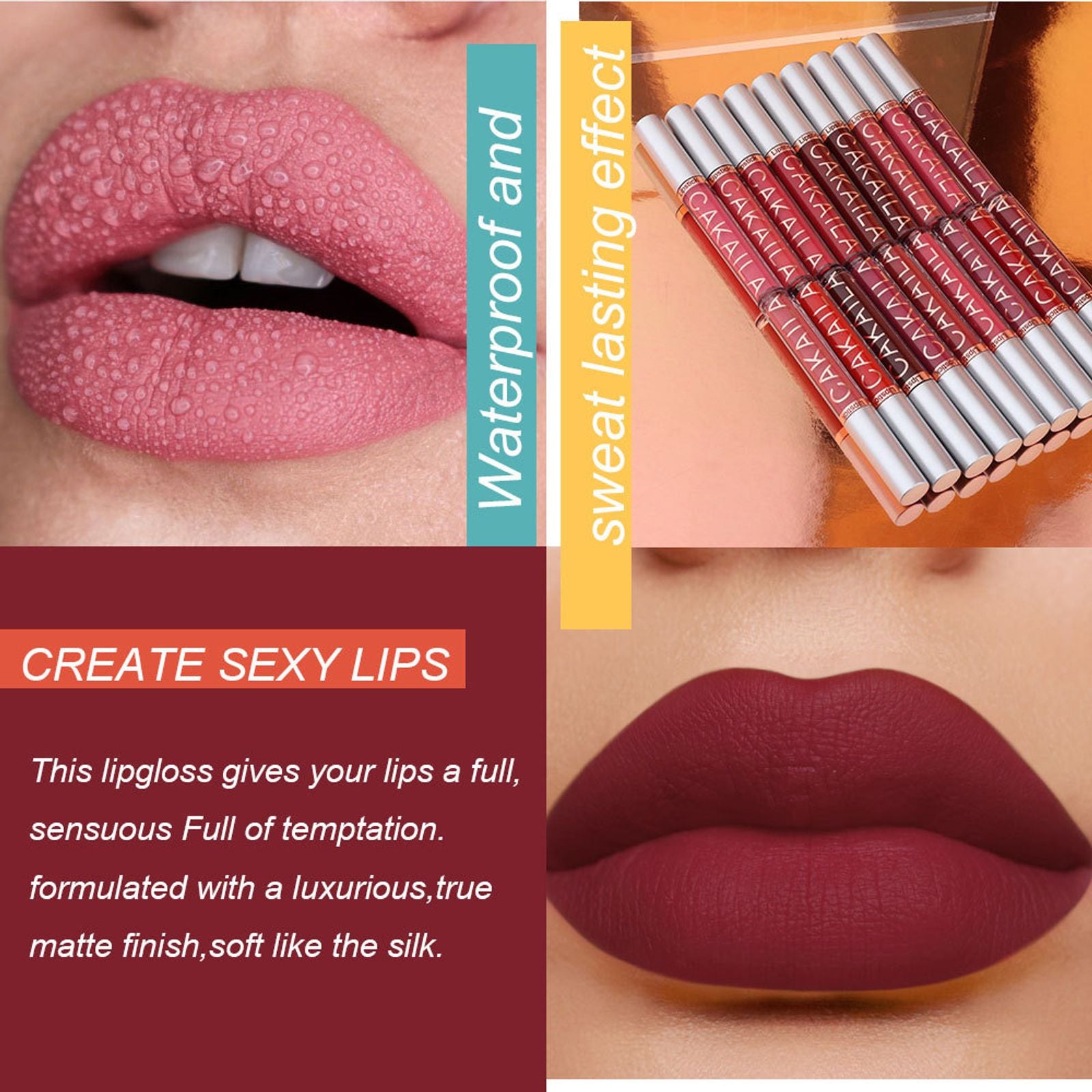 10pcs Nude Lip Gloss Matte Velvet Liquid Lipstick Set