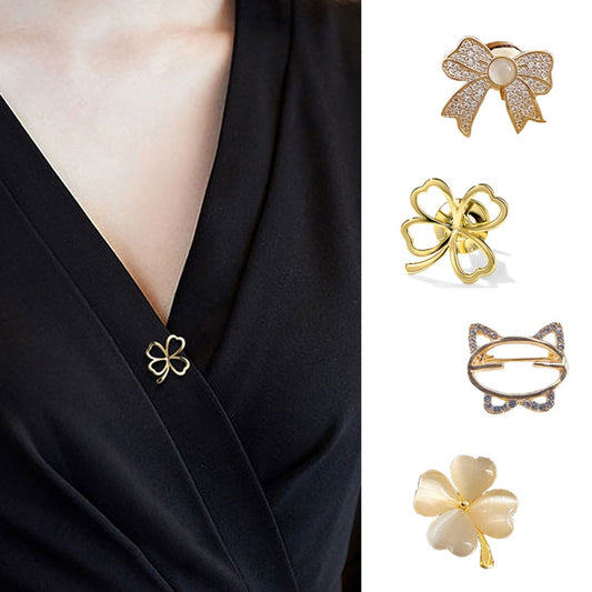 Fashion Flower Bow Brooch Set for Women