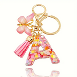 A-Z Letters Keychain Metal Holder for Women