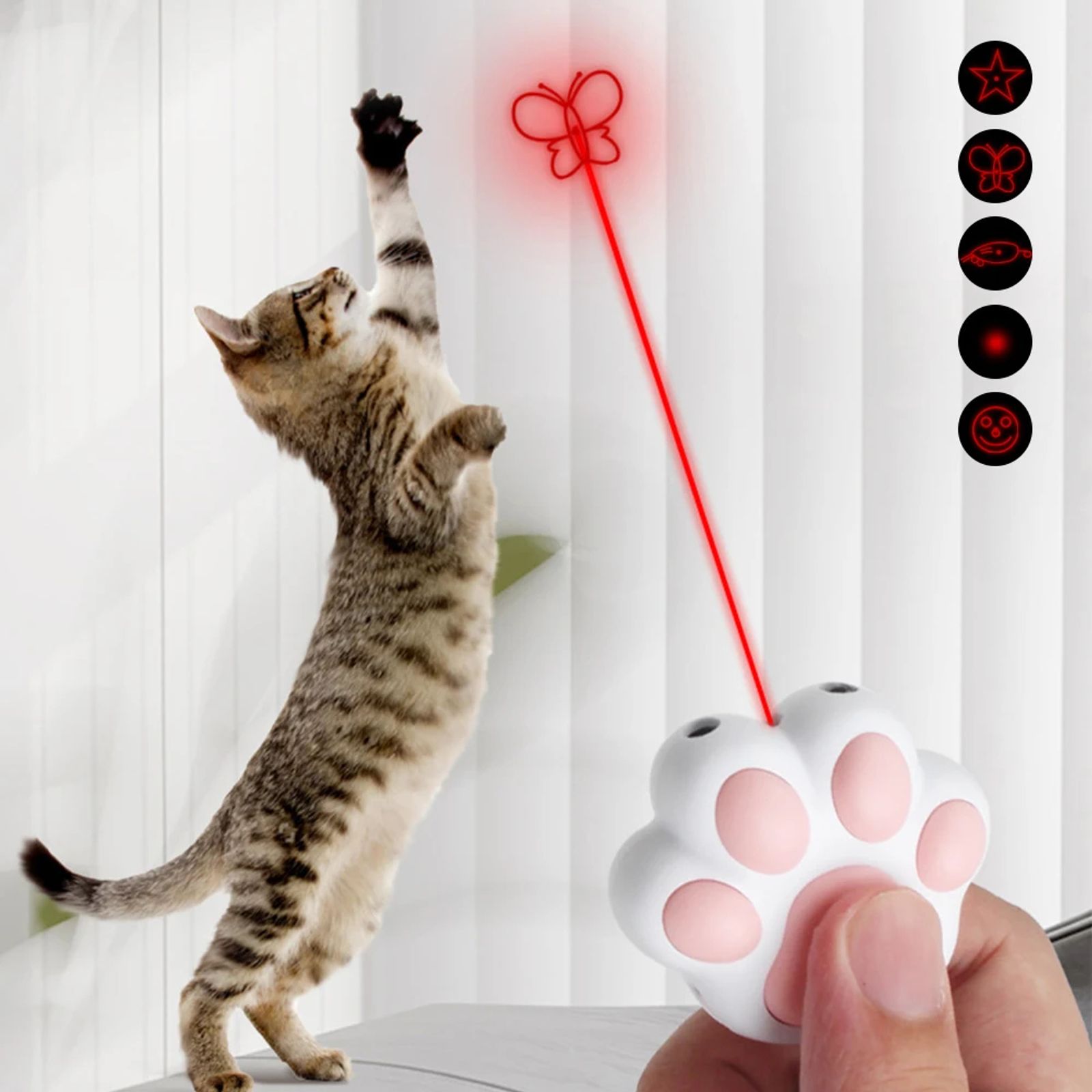 Funny Rechargeable Laser Pet Toy with 5 Patterns