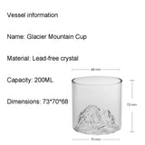 Japanese Glass Mt. Fuji Teacup - Heat-Resistant Retro Design