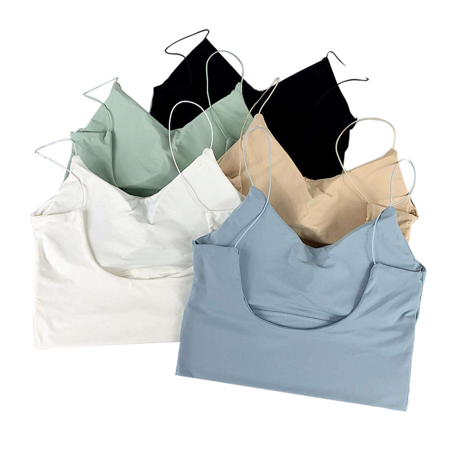 Womens Seamless Ice Silk Camisole Sports Tank Top