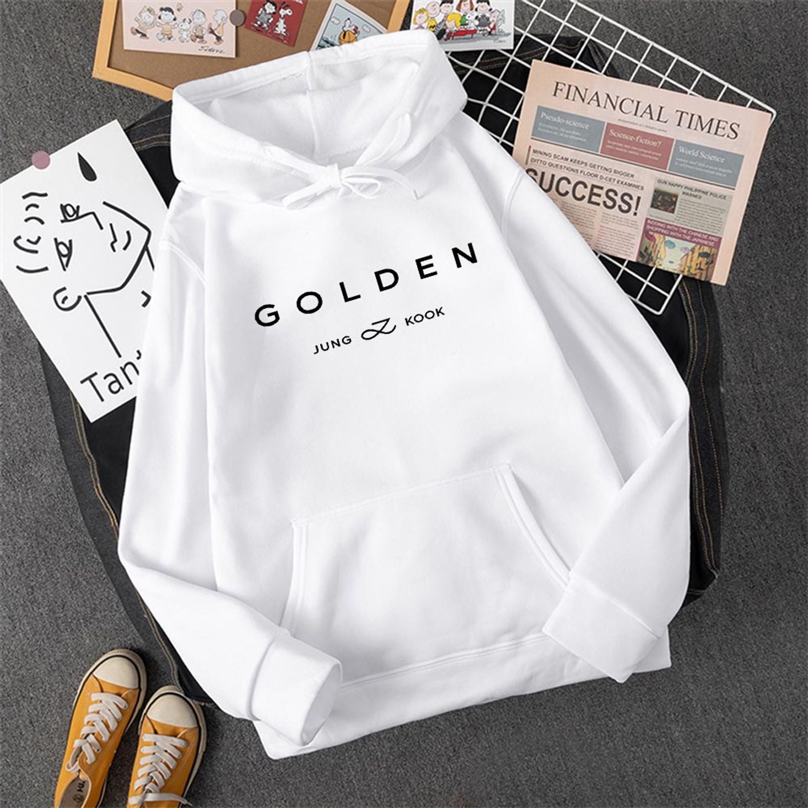 2024 Jungkook Kpop Vintage Hoodie - Unisex Sweatshirt