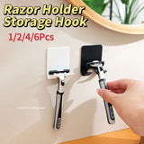Bathroom Razor Holder Rack - Punch-Free Storage Hook