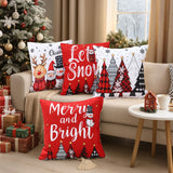 4pcs Merry Christmas Cushion Covers for Home Decoration