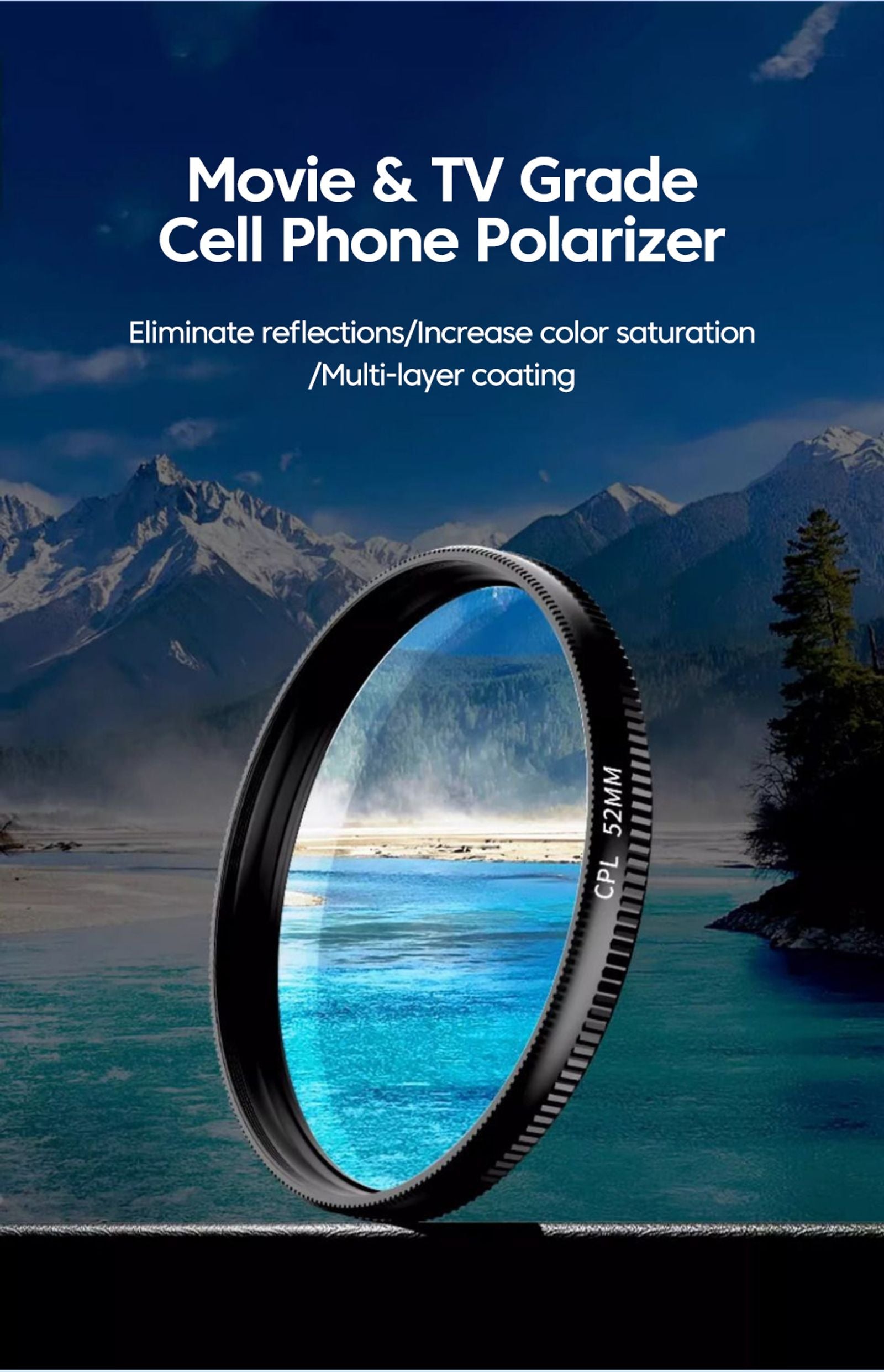 52mm Circular Polarizing Filter for Mobile Phones