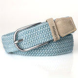 Women's Elastic Braided Stretch Belt with Pin Buckle