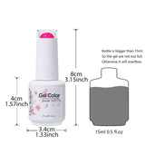 Clou Beaute 15ml Neon Gel Nail Polish & Base Top Coat