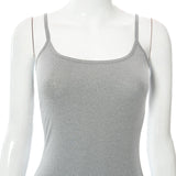 2024 Solid Color Slim Fit High Step Slip Dress