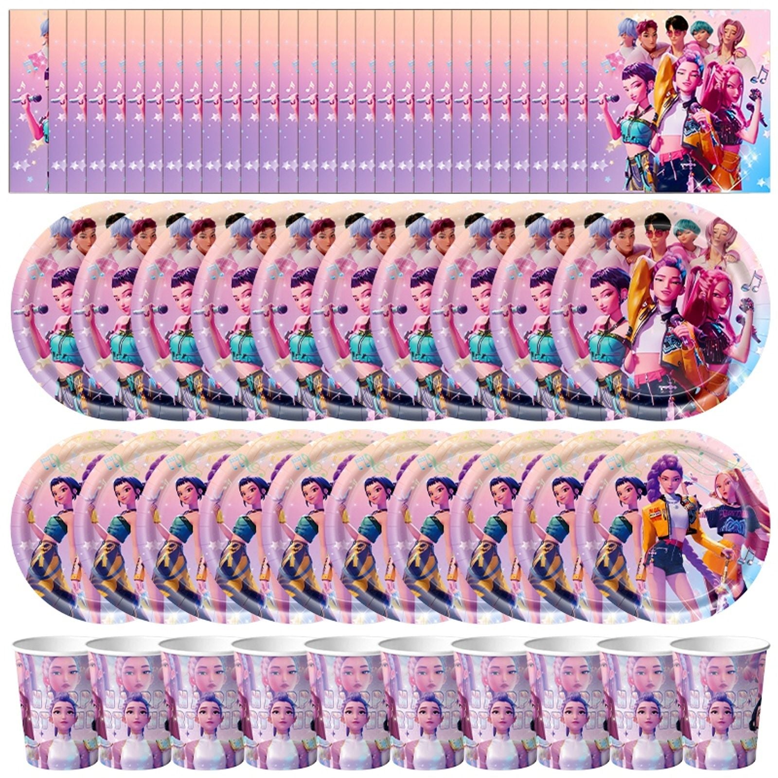 K-Pop Demon Hunter Birthday Party Supplies