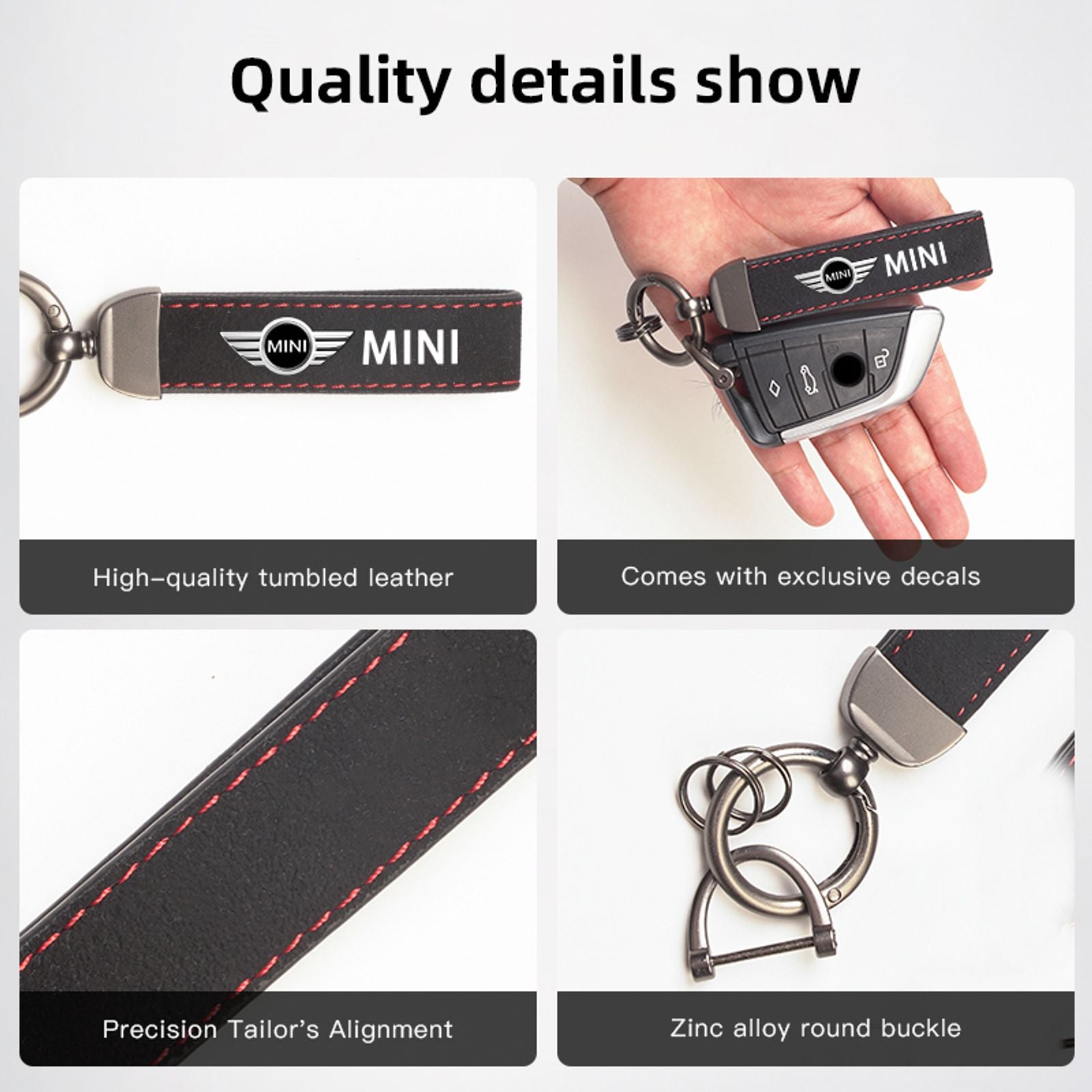 Suede Keychain Ring for MINI Cooper