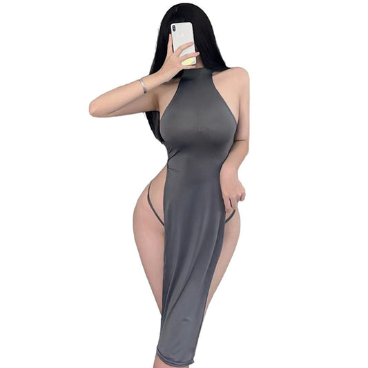 Women's High Split Backless Cheongsam Dress