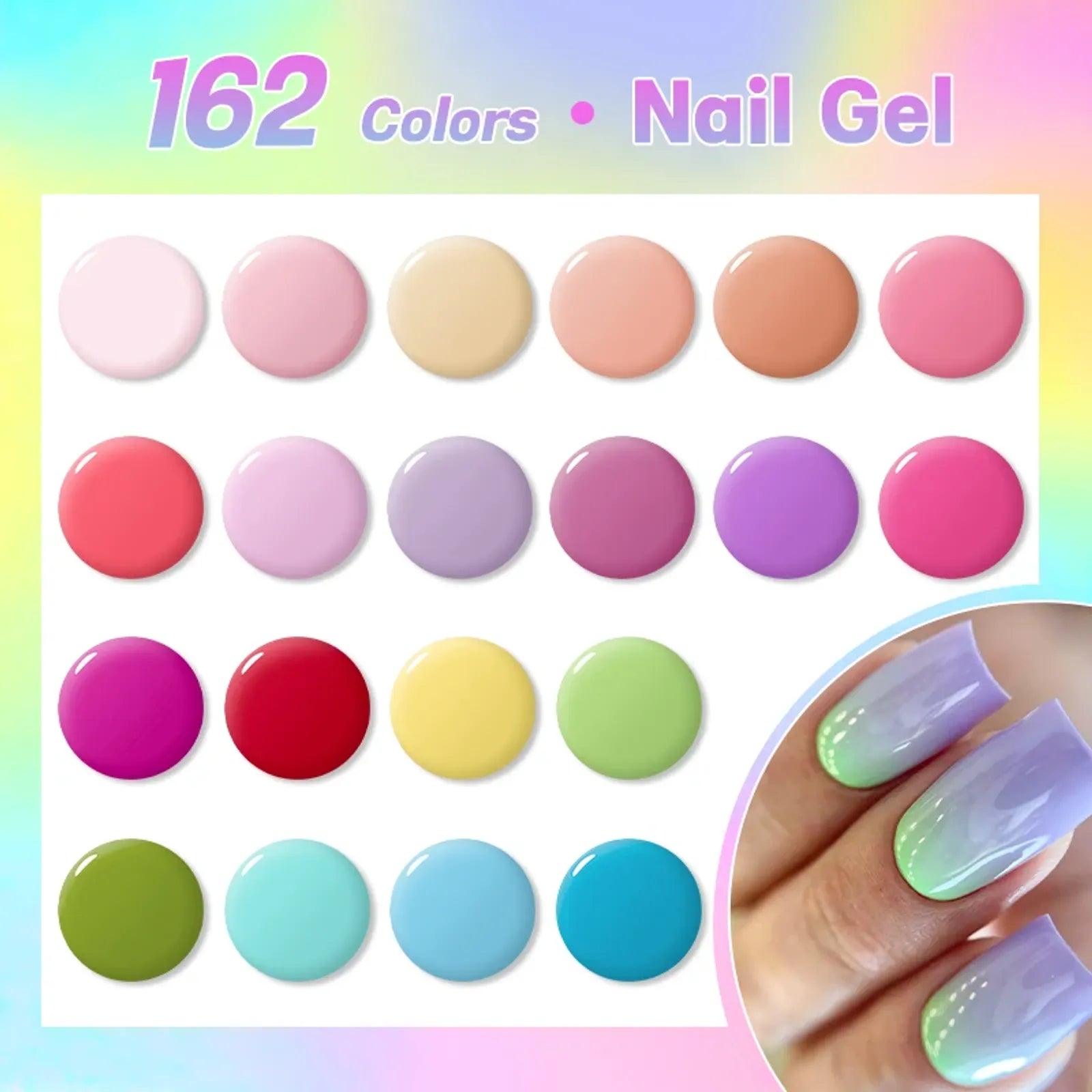 10ml Semi-Permanent Gel Nail Polish - 162 Colors