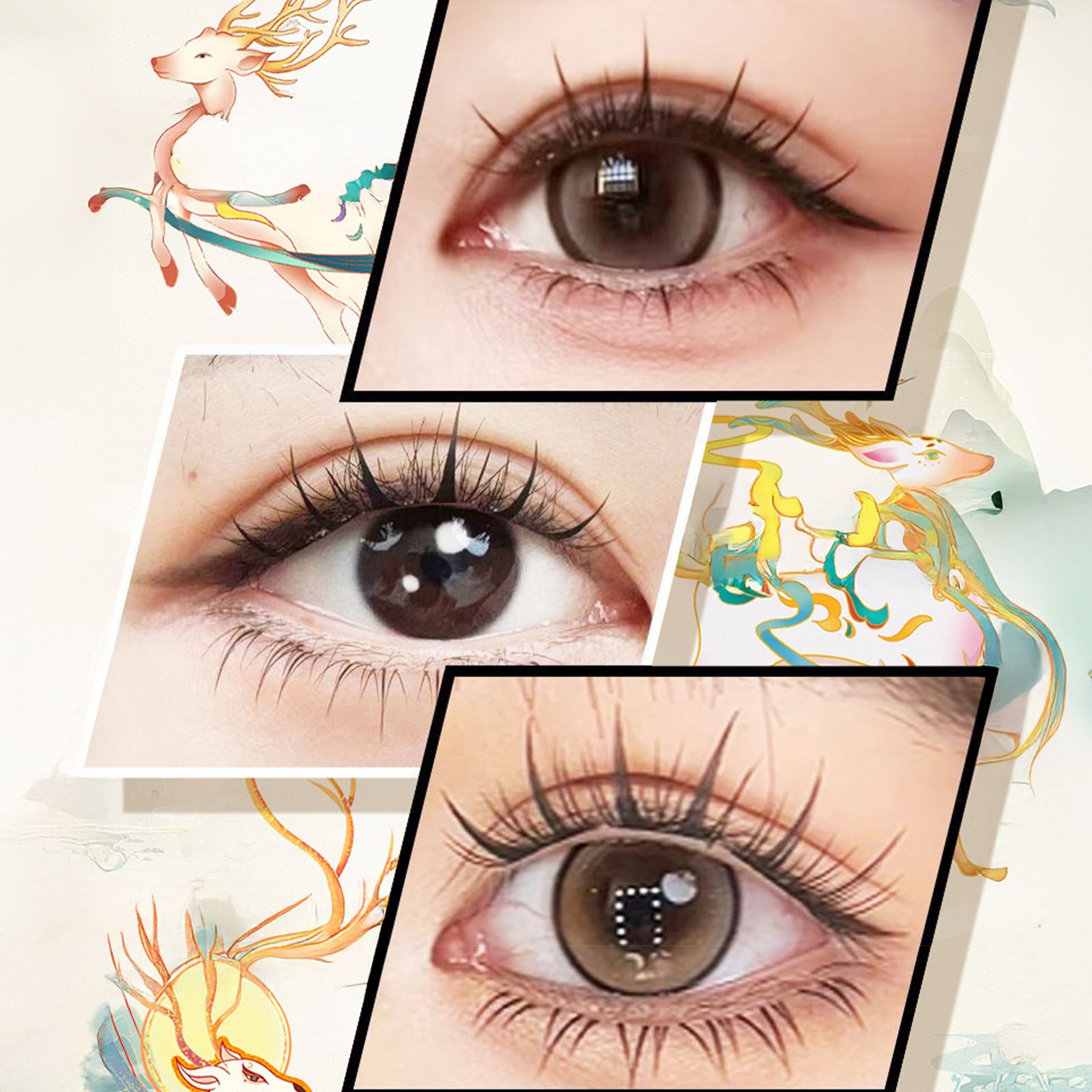 Natural False Eyelashes for Eye-Lifting Effect