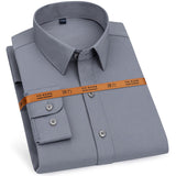 Men's Slim-Fit Long Sleeve Dress Shirt - Breathable & Iron-Free