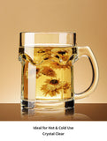 Lilac Thickened Glass Beer Mug - 405-500ml Heavy Duty Cup