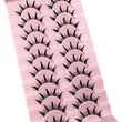 3D Cat Eye Faux Mink Lashes - 10 Pairs Natural & Fluffy