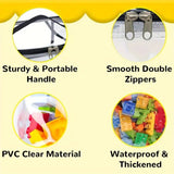 Transparent Mesh Zipper Toy Storage Bag - Large Capacity Organizer