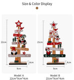 Wooden Christmas Tree Santa Claus DIY Decoration